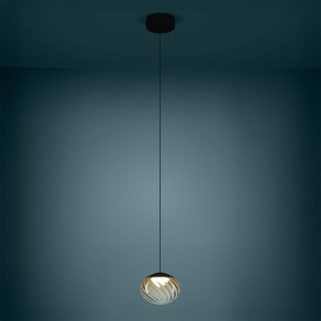 Eglo - Candeeiro pendente LED regulável em cabo LED/5,8W/230V 2200-6500K bege/fumê + controlo remoto