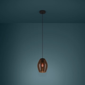 Eglo - Candeeiro suspenso 1xE27/40W/230V castanho