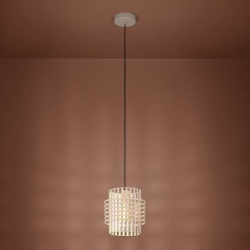 Eglo - Candeeiro suspenso 1xE27/40W/230V diâmetro 21 cm creme