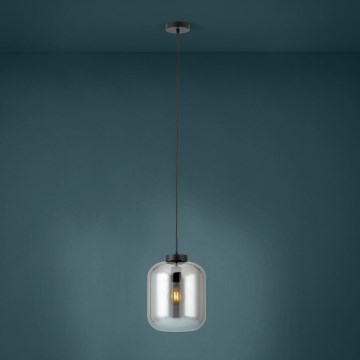 Eglo - Candeeiro suspenso 1xE27/40W/230V diâmetro 25 cm cinzento