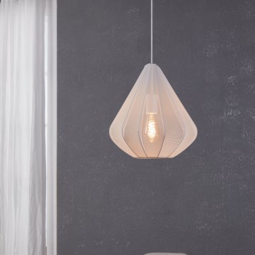 Eglo - Candeeiro suspenso 1xE27/40W/230V diâmetro 33,5 cm branco