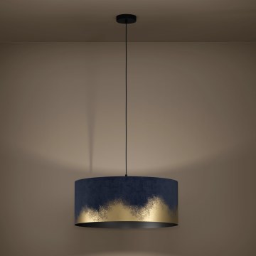 Eglo - Candeeiro suspenso 1xE27/40W/230V diâmetro 53 cm azul/dourado