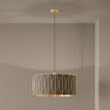 Eglo - Candeeiro suspenso 1xE27/40W/230V dourado/castanho