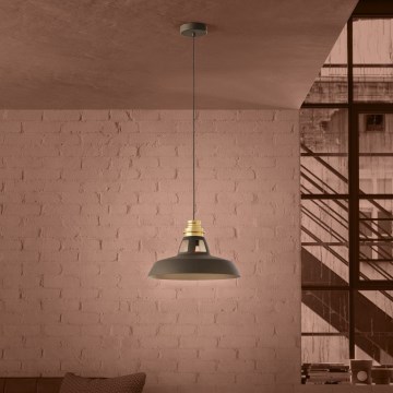 Eglo - Candeeiro suspenso 1xE27/40W/230V preto/dourado