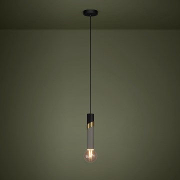 Eglo - Candeeiro suspenso 1xE27/40W/230V preto/dourado