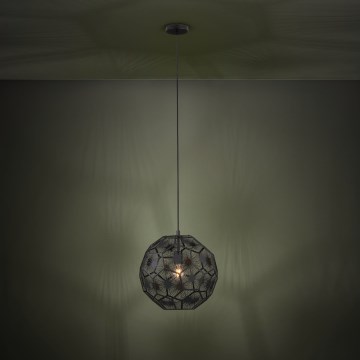 Eglo - Candeeiro suspenso 1xE27/60W/230V diâmetro 41 cm preto
