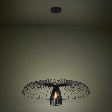 Eglo - Candeeiro suspenso 1xE27/60W/230V diâmetro 77 cm preto