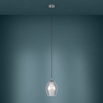 Eglo - Candeeiro suspenso 1xE27/60W/230V fumado