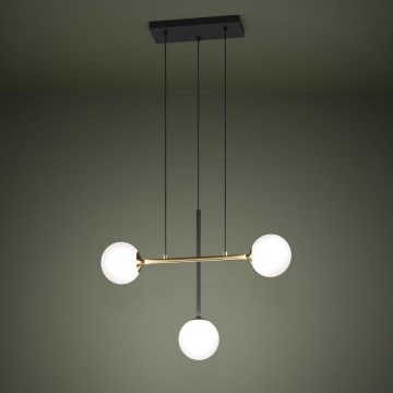 Eglo - Candeeiro suspenso 3xE14/40W/230V dourado/preto