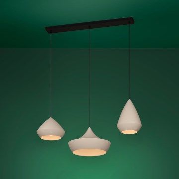 Eglo - Candeeiro suspenso 3xE27/28W/230V bege