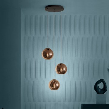 Eglo - Candeeiro suspenso 3xE27/40W/230V cobre