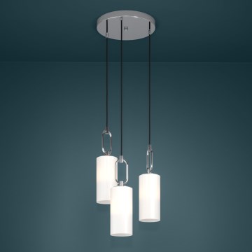 Eglo - Candeeiro suspenso 3xE27/40W/230V cromado brilhante