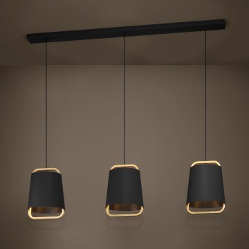 Eglo - Candeeiro suspenso 3xE27/40W/230V preto