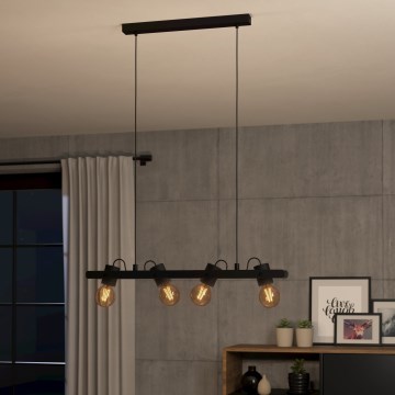 Eglo - Candeeiro suspenso 4xE27/15W/230V