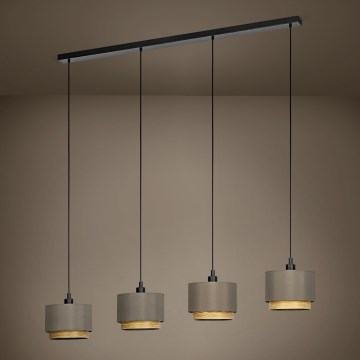 Eglo - Candeeiro suspenso 4xE27/40W/230V castanho