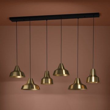 Eglo - Candeeiro suspenso 6xE27/40W/230V dourado