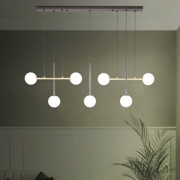 Eglo - Candeeiro suspenso 7xE14/40W/230V dourado/preto