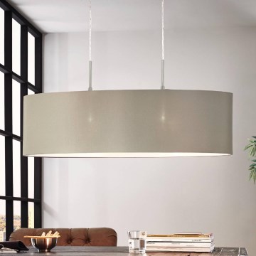 Eglo - Candeeiro suspenso com cabo 2xE27/60W/230V taupe