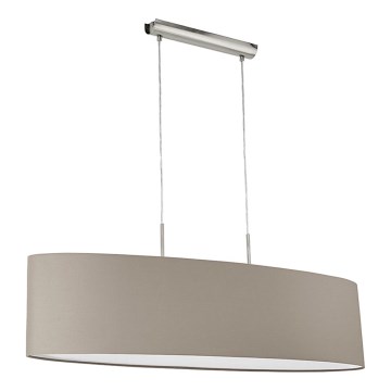 Eglo - Candeeiro suspenso com cabo 2xE27/60W/230V taupe