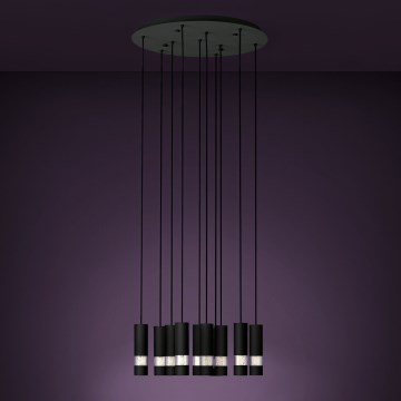 Eglo - Candeeiro suspenso LED 10xGU10/4,6W/230V preto