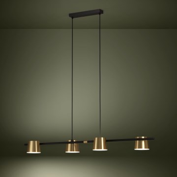 Eglo - Candeeiro suspenso LED 4xGU10/4,6W/230V 3000K dourado