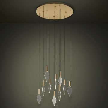 Eglo - Candeeiro suspenso LED com regulação 10xLED/3W/230V 3000K diâmetro 58 cm dourado