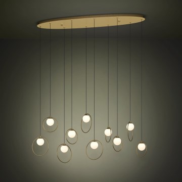 Eglo - Candeeiro suspenso LED com regulação 10xLED/3W/230V 3000K dourado