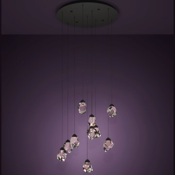 Eglo - Candeeiro suspenso LED com regulação 10xLED/3W/230V 3000K preto/transparente