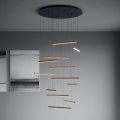 Eglo - Candeeiro suspenso LED com regulação 12xLED/8,4W/230V 3000K preto