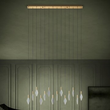 Eglo - Candeeiro suspenso LED com regulação 14xLED/3,3W/230V 3000K dourado