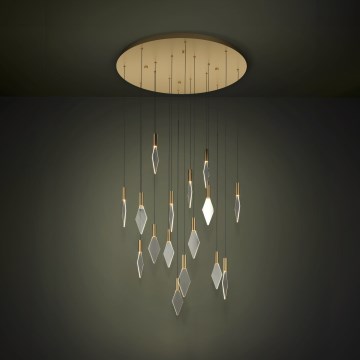 Eglo - Candeeiro suspenso LED com regulação 16xLED/3,3W/230V 3000K diâmetro 78 cm dourado