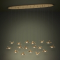 Eglo - Candeeiro suspenso LED com regulação 17xLED/3W/230V 3000K dourado