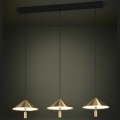 Eglo - Candeeiro suspenso LED com regulação 3xLED/12W/230V 3000K dourado