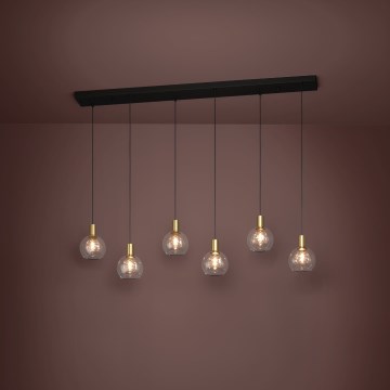 Eglo - Candeeiro suspenso LED com regulação 6xLED/5,4W/230V 3000K dourado