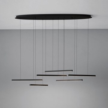 Eglo - Candeeiro suspenso LED com regulação 6xLED/8,4W/230V 3000K preto