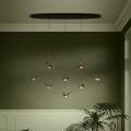 Eglo - Candeeiro suspenso LED com regulação 8xLED/4,2W/230V 3000K preto