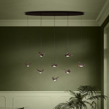 Eglo - Candeeiro suspenso LED com regulação 8xLED/4,2W/230V 3000K preto