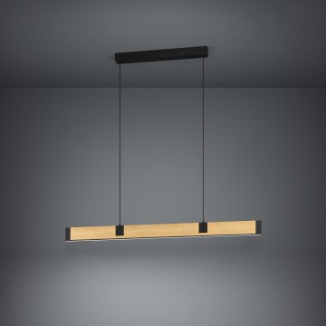Eglo - Candeeiro suspenso LED com regulação LED/28,8W/230V 3000K preto/castanho