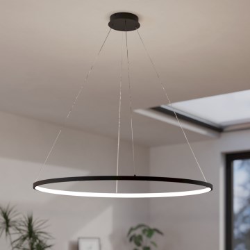 Eglo - Candeeiro suspenso LED com regulação LED/40W/230V 2700-6500K preto + comando