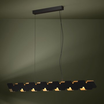 Eglo - Candeeiro suspenso LED com regulação LED/44W/230V 3000K preto/dourado