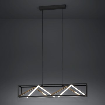 Eglo - Candeeiro suspenso LED com regulação LED/46W/230V 2700-6500K preto/dourado + comando