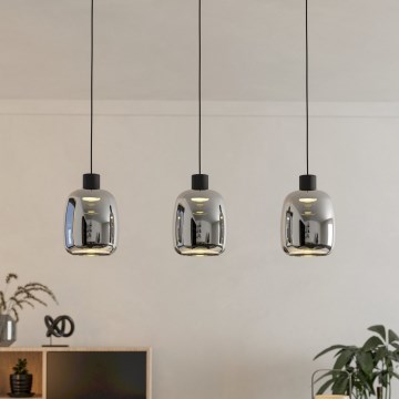 Eglo - Candeeiro suspenso LED RGBW com regulação 3xLED/3,7W/230V 2700-6500K cinzento