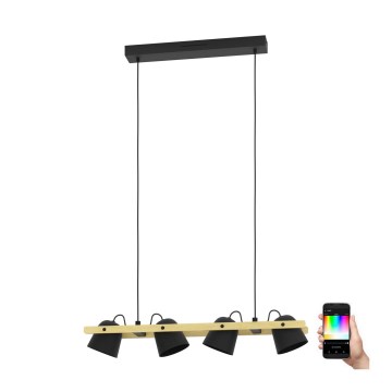 Eglo - Candeeiro suspenso LED RGBW com regulação 4xLED/3,7W/230V 2700-6500K