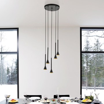 Eglo - Candelabro num fio LED 5xGU10/5W/230V