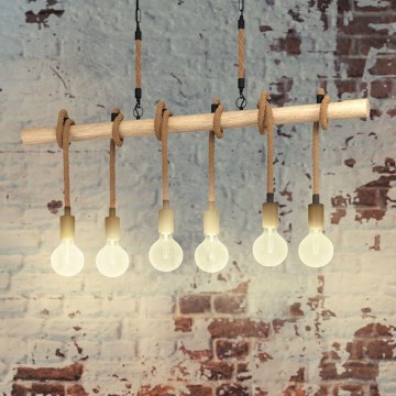 Eglo - Candelabro numa corrente 6xE27/40W/230V