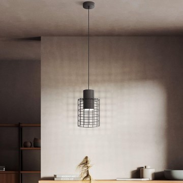 Eglo - Candelabro suspenso 1xE27/40W/230V d. 20 cm preto