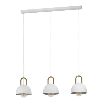 Eglo - Candelabro suspenso 3xE27/40W/230V branco