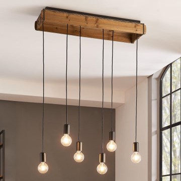 Eglo - Candelabro suspenso 6xE27/40W/230V