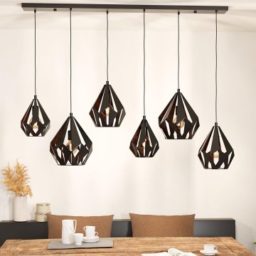 Eglo - Candelabro suspenso 6xE27/40W/230V