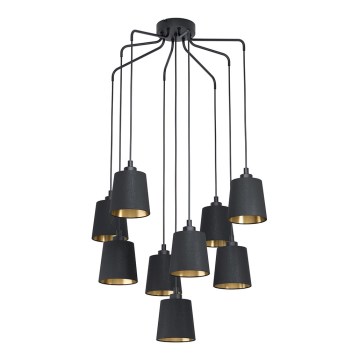Eglo - Candelabro suspenso 9xE27/40W/230V preto